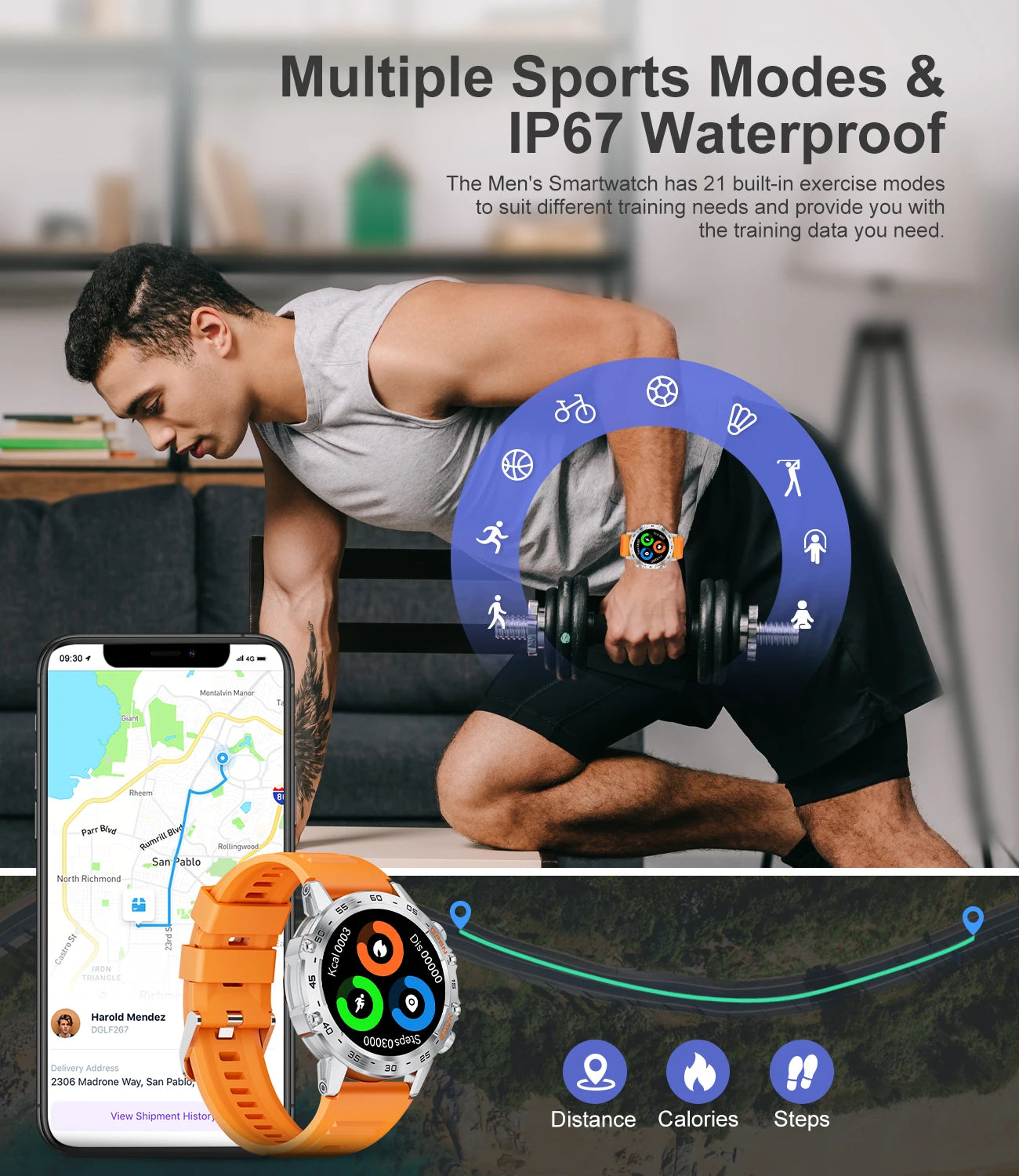 LIGE Outdoor Fitness Smartwatch
