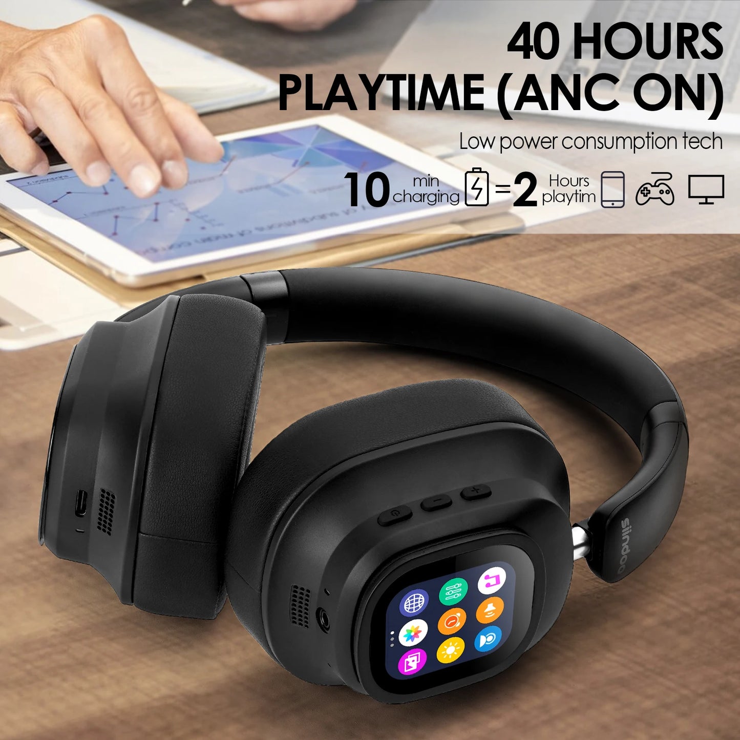 Siindoo ANC930Plus Wireless ANC Headphones
