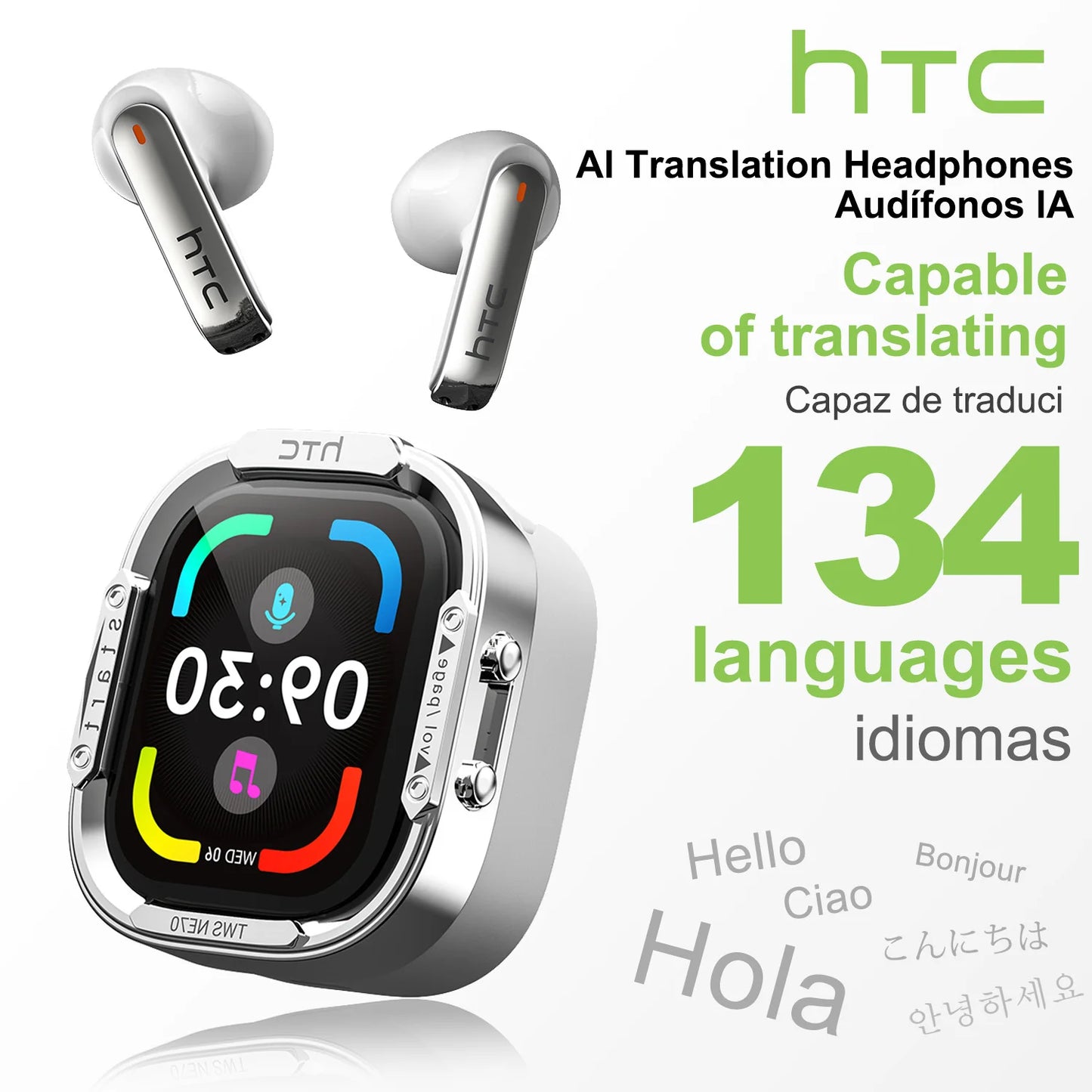 HTC NE70 AI Translator Bluetooth Earbuds